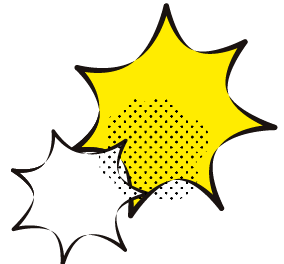 はじける装飾イメージ